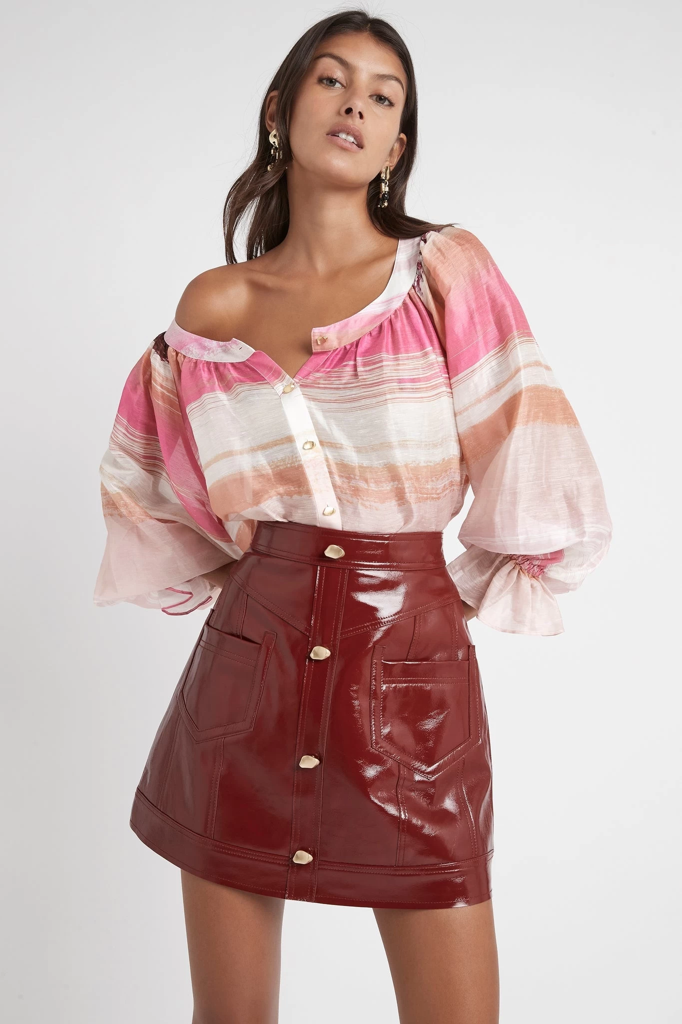 Kasbah Le Corsaire Sunset Stripe Button Blouse 1 Kasbah Le Corsaire Sunset Stripe Button Blouse