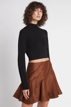 Virtuous Lace-Up Knit Top -Aje S30 22AW1599 BLACK VirtuousLace UpKnitTop 22263 Aje 0858