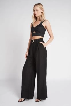 Evermore Wide Leg Pant -Aje S30 EvermoreWideLegPant 22SU3217 BLACK 22036 Aje 1019