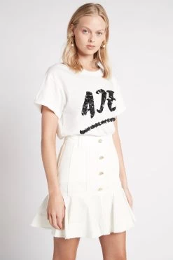 Indra Denim Flip Skirt -Aje S30 IndraDenimFlipSkirt22SU4101 WHITE 22011 Aje 19432