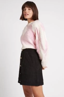 Ivy Leather Mini Skirt -Aje S33 22SU4095 BLACK IvyLeatherMiniSkirt 22078 Aje 63868