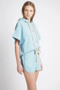 Dunes Sleeveless Hoodie -Aje S34 21RE1256 DunesSleevelessHoodie Ice Blue 21928 Aje 1261