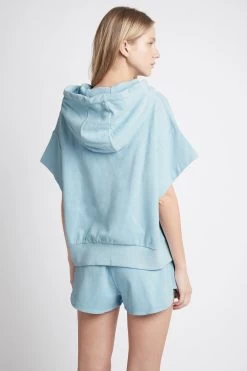 Dunes Sleeveless Hoodie -Aje S34 21RE1256 DunesSleevelessHoodie Ice Blue 21928 Aje 1274