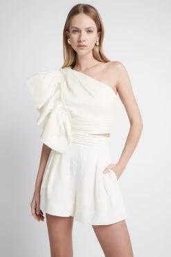 Bonjour One Shoulder Frill Top