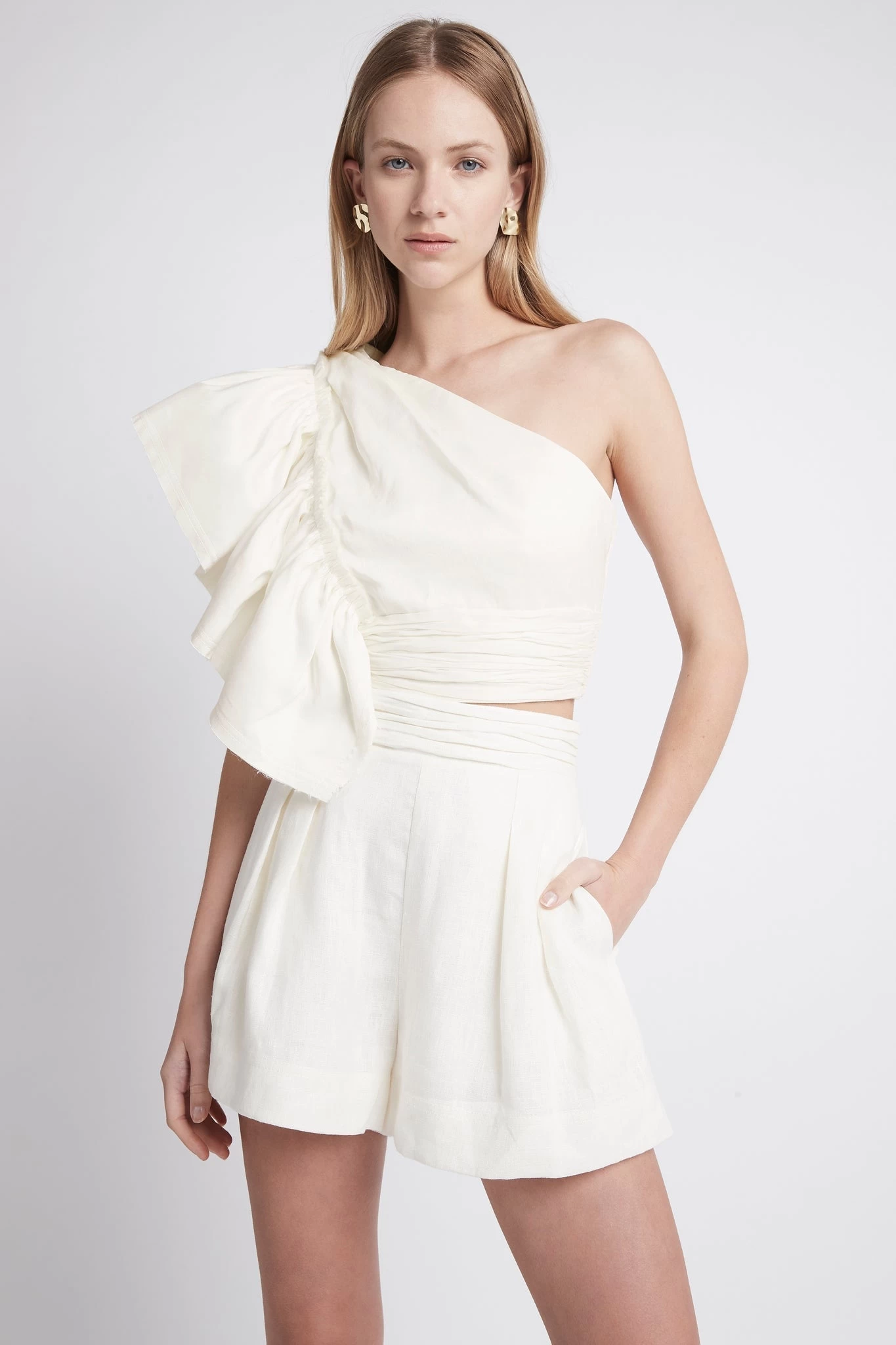 Bonjour One Shoulder Frill Top 1 Bonjour One Shoulder Frill Top