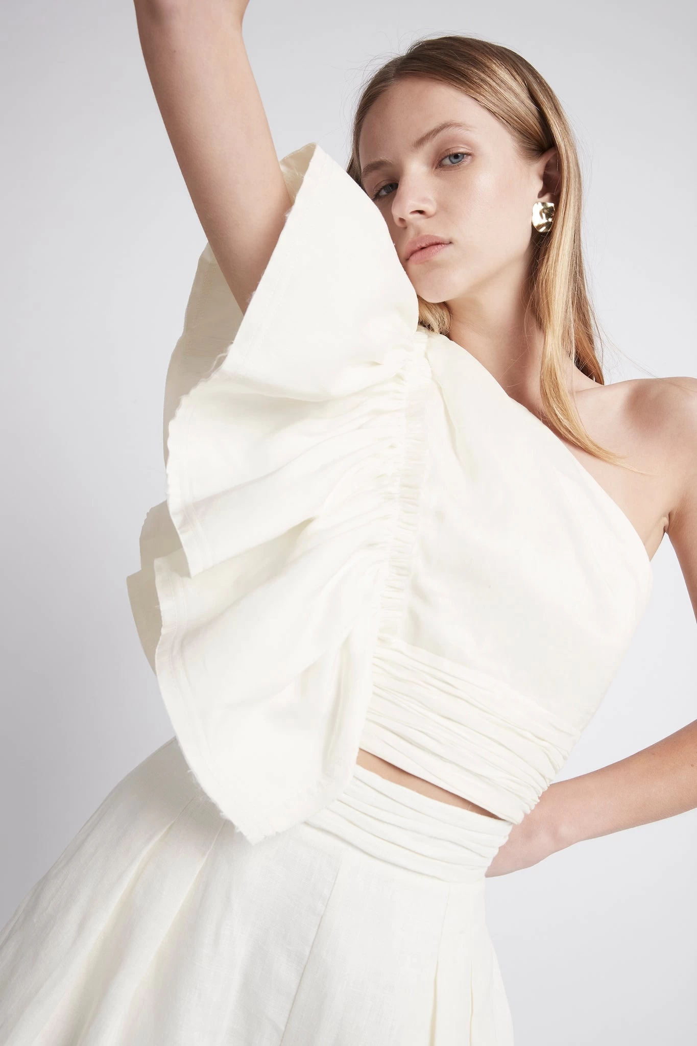 Bonjour One Shoulder Frill Top 4 Bonjour One Shoulder Frill Top - Image 4