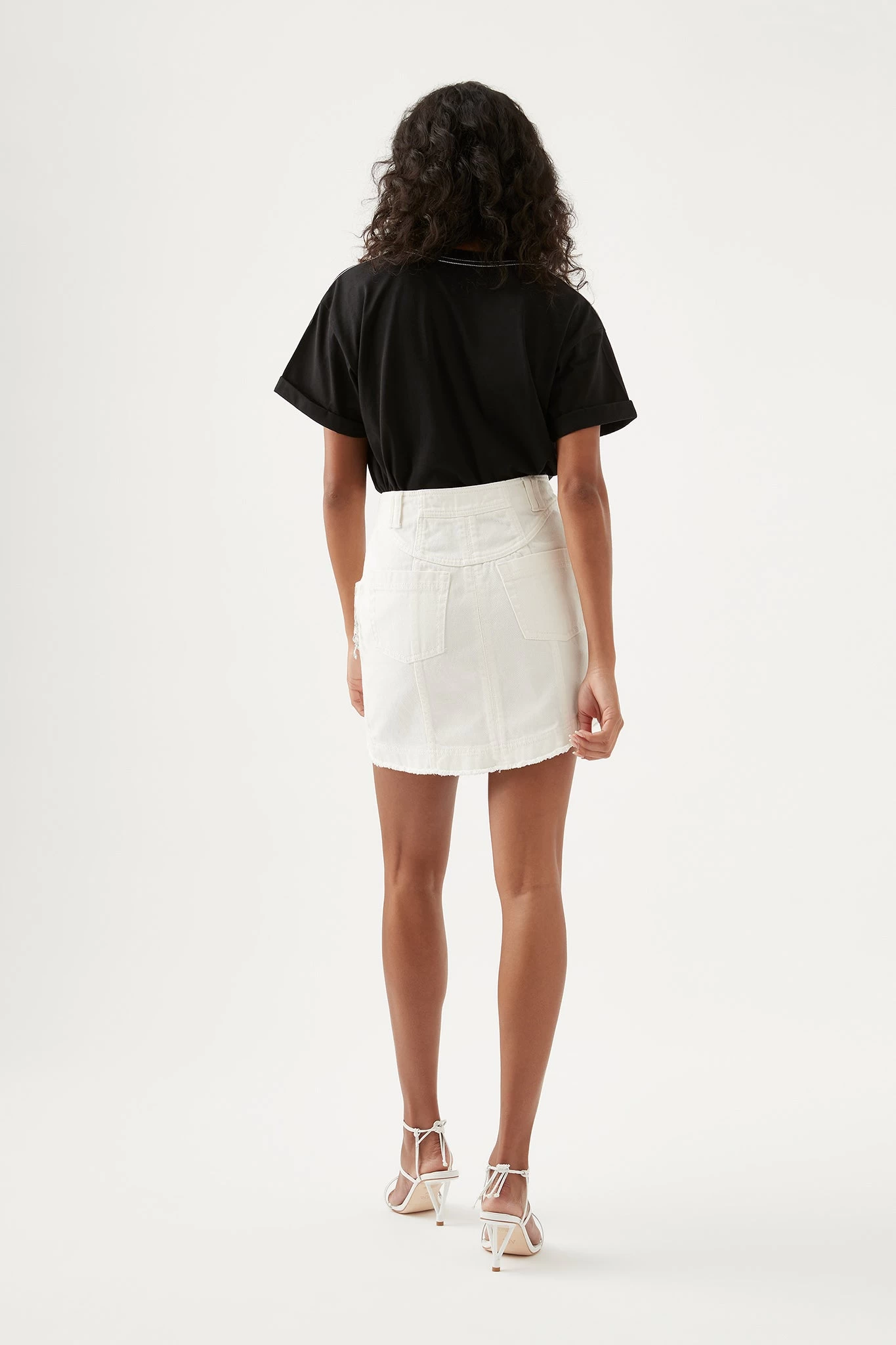 Sheen Fringe Denim Skirt 6 Sheen Fringe Denim Skirt - Image 6