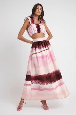 Kasbah Sunset Stripe Maxi Skirt