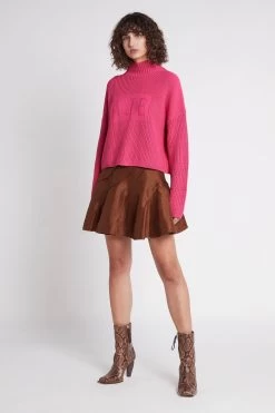 Lou Logo Knit Jumper 12 Lou Logo Knit Jumper -Aje S39 21AW1011 MAGENTA LouLogoKnitJumper 22263 Aje 1305 fullshot