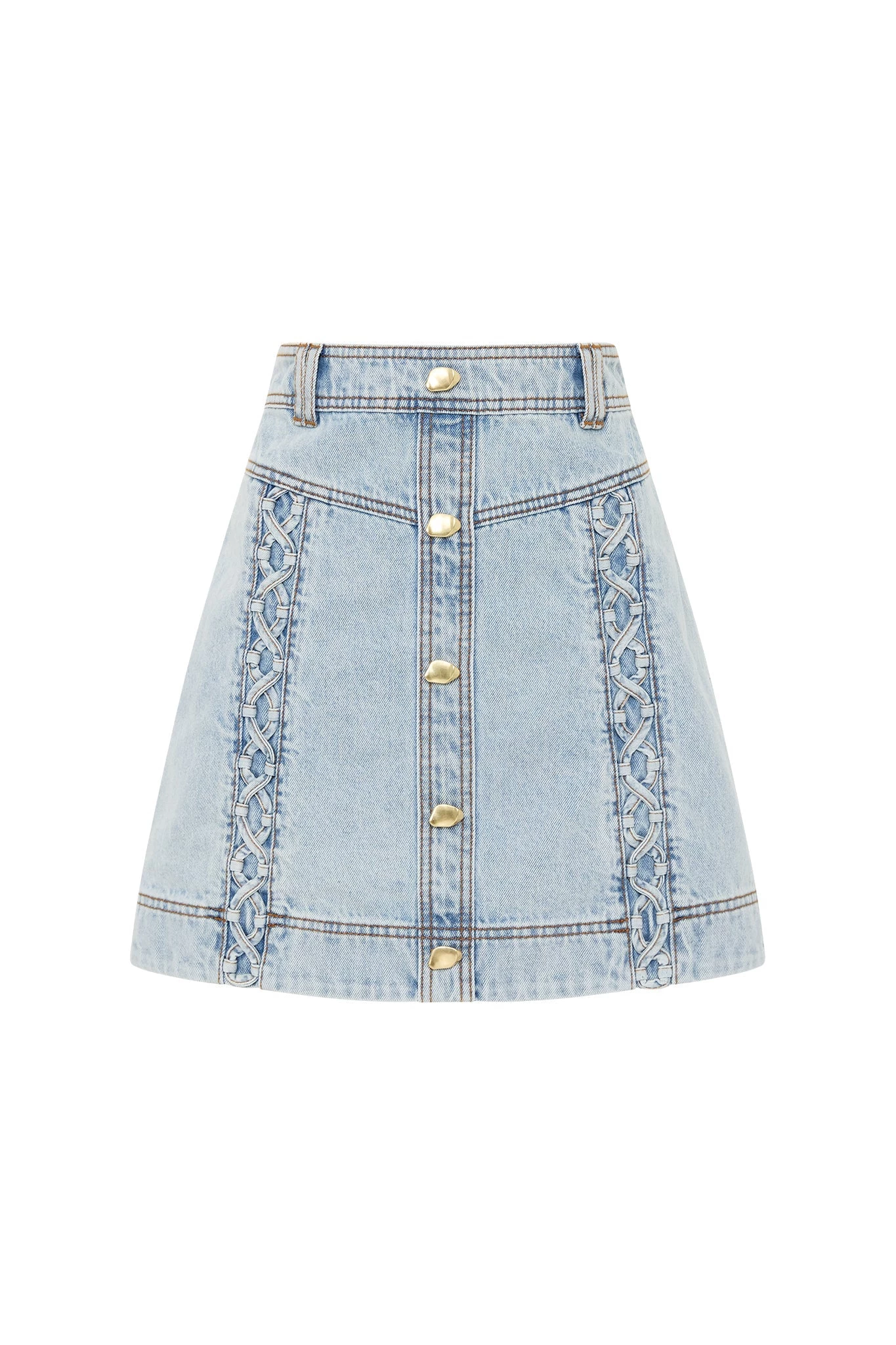Marcia Laced Denim Skirt 2 Marcia Laced Denim Skirt - Image 2
