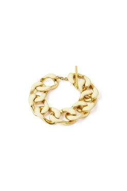 Glaze Chunky Chain Resin Bracelet -Aje S39 22SS9012 GOLD WHITEGlazeChunkyChainResinBracelet 22568 Aje 0305