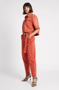 Gianna Denim Pant -Aje S40 22SU3249 SCARLETRED GiannaDenimPant 22078 Aje 63764