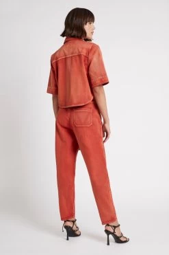 Gianna Denim Pant -Aje S40 22SU3249 SCARLETRED GiannaDenimPant 22078 Aje 63766