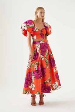 Lewis Tuck Detail Midi Skirt