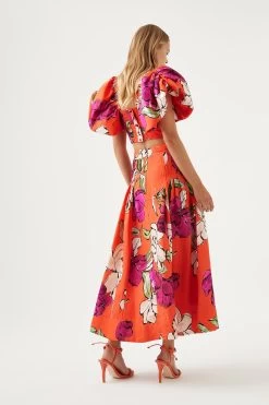 Lewis Tuck Detail Midi Skirt -Aje S41 22RE4287 VVD CAM Lewis Tuck Detail Midi Skirt 22794 Aje D1 16403