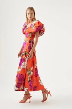 Lewis Tuck Detail Midi Skirt -Aje S41 22RE4287 VVD CAM Lewis Tuck Detail Midi Skirt 22794 Aje D1 16404