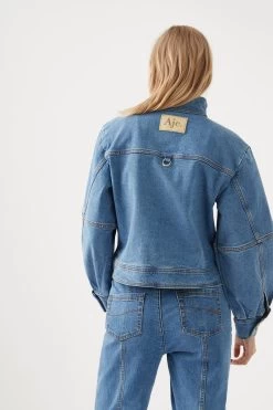 Dove Denim High Collar Zip Jacket 13 Dove Denim High Collar Zip Jacket -Aje S42 22SS2113 90SWASHDoveDenimHighCollarZipJacket 22710 Aje 0429