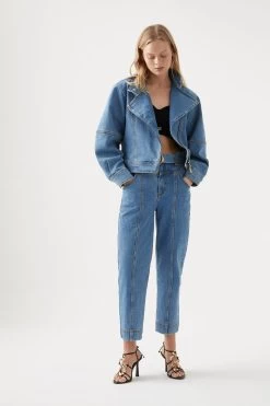 Dove Denim High Collar Zip Jacket 15 Dove Denim High Collar Zip Jacket -Aje S42 22SS2113 90SWASHDoveDenimHighCollarZipJacket 22710 Aje 0440