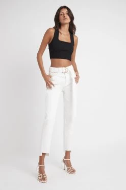 Livadi Cut Out Knit Logo Crop Top 12 Livadi Cut Out Knit Logo Crop Top -Aje S43 21RE1196 Livadi Cut Out Knit Logo Crop Top Black 21877 Aje 1555 fullshot