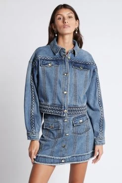 Lyon Braided Denim Jacket