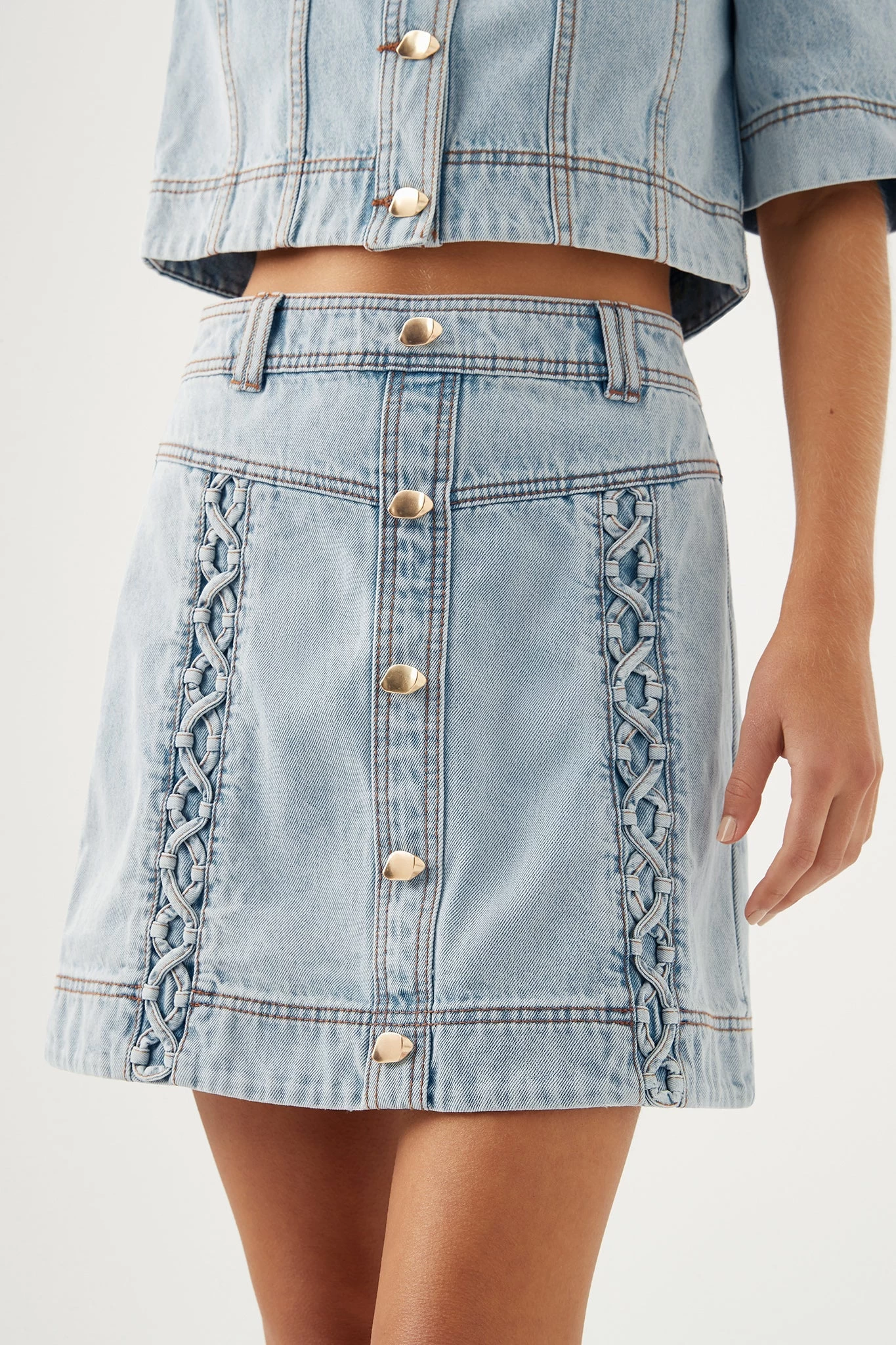 Marcia Laced Denim Skirt 4 Marcia Laced Denim Skirt - Image 4