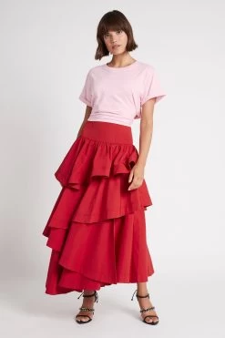 Elements Tie Back Tee -Aje S44 22SU1535 ROSEPINK ElementsTieBackTee 22078 Aje 63826 fullshot