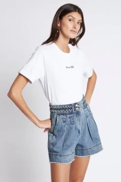 Lyon Braided Denim Short -Aje S45 22CR3131 LyonBraidedDenimShort 90sWash 211033 Aje 19194