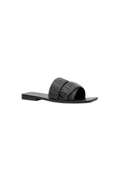 Lodge Deboss Logo Sandal -Aje S45 22SS7039 BLACKLodgeDebossLogoSandal 22446 Aje 1974