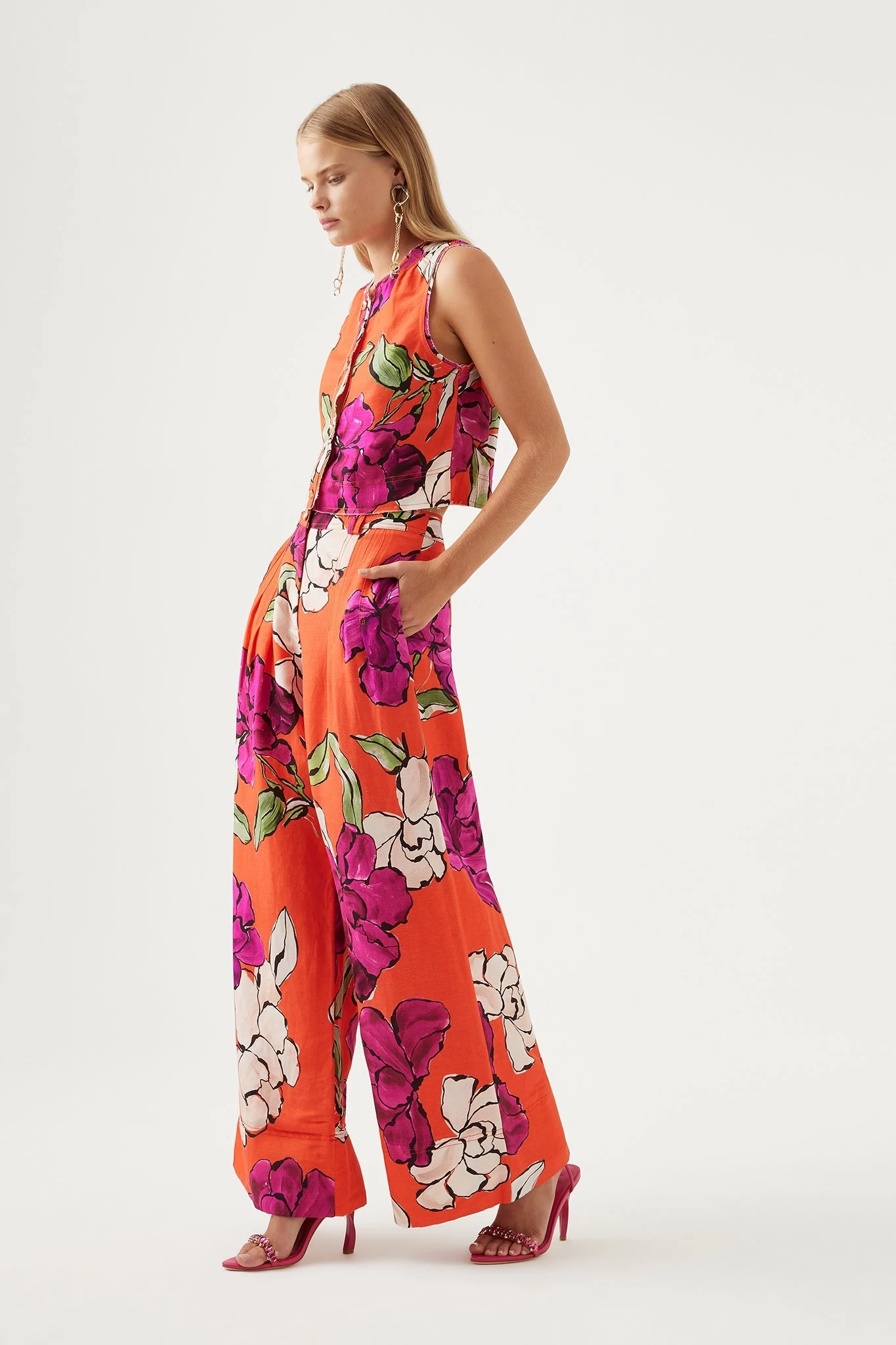 Dazzling Floral Wide Leg Pant 3 Dazzling Floral Wide Leg Pant - Image 3