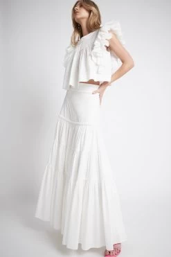 Casabianca Braided Tiered Skirt