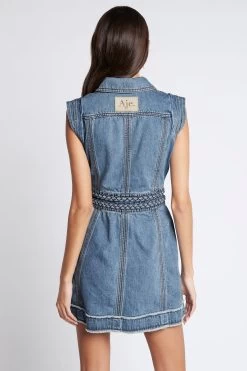 Lyon Sleeveless Braided Denim Dress 14 Lyon Sleeveless Braided Denim Dress -Aje S47 22CR5205 LyonSleevelessBraidedDenimDress 90sWash 211033 Aje 0793