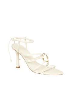 Mirage Leather Strappy Heel -Aje S48 21RE7003FW Mirage Heel Sandal White 21741 Aje B 7786 detailshot e014e38d 9ec3 4438 8a5c 6840422e11cc