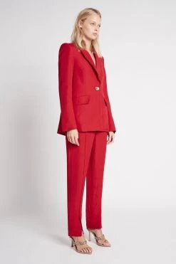 Vortex Panelled Pant -Aje S48 VortexPanelledPant 22SU3245 ScarletRed 22011 Aje 19421 fullshot