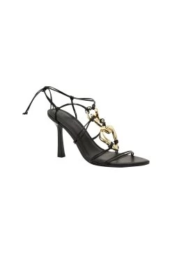Fondation Links Strappy Heel -Aje S49 22SS7020 BLACKFondationLargeLinksStrappyHeel 22446 Aje 0513