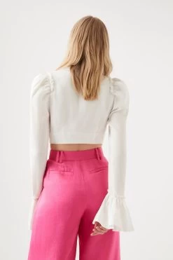 Nicole Twist Top -Aje S5 22SS1724 IVORYNicoleTwistTop 22573 Aje 2370