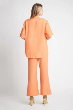 Cantina Relaxed Flare Pant -Aje S52 21RE3201 CantinaRelaxedFlarePant Neon Orange 21928 Aje 56959
