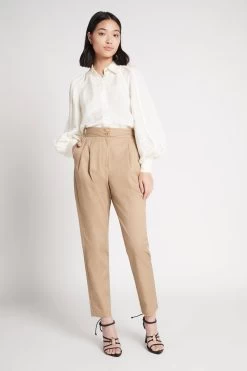 Ephemera Braided Shirt -Aje S57 22AW1652 IVORY Ephemera Braided Shirt 22218 Aje 0423 fullshot