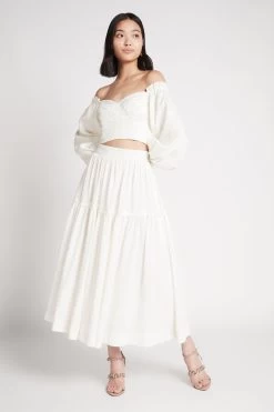 Reverb Off Shoulder Cropped Top -Aje S58 22AW1688 IVORY Reverb Off Shoulder Cropped Top 22218 Aje 1255 56e81905 ccc9 46f8 9267 4b13da2151ca