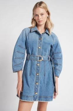 Maya Denim Long Sleeve Dress