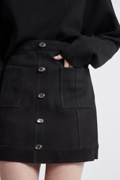 Fusion Leather Skirt -Aje S61 21AW4006 Fusion Leather Skirt Black 21219 Aje 30901