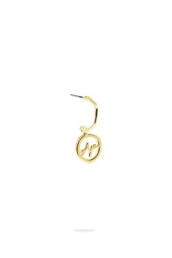 Aje Logo Charm Drop Circle Earrings 9 Aje Logo Charm Drop Circle Earrings -Aje S62 21278 Aje 0439