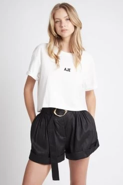 Aarons Cropped Logo Tee