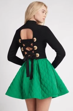 Promise Quilted Mini Skirt 11 Promise Quilted Mini Skirt -Aje S62 22AW4156 EMERALDGREEN PromiseQuiltedMiniSkirt 22312 AjeAthletica 1628