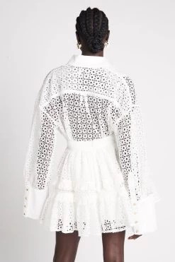 Lita Broderie Mini Skirt -Aje S63 22SS4203 LitaBroderieMiniSkirt IVORY 22052 Aje D2 20533