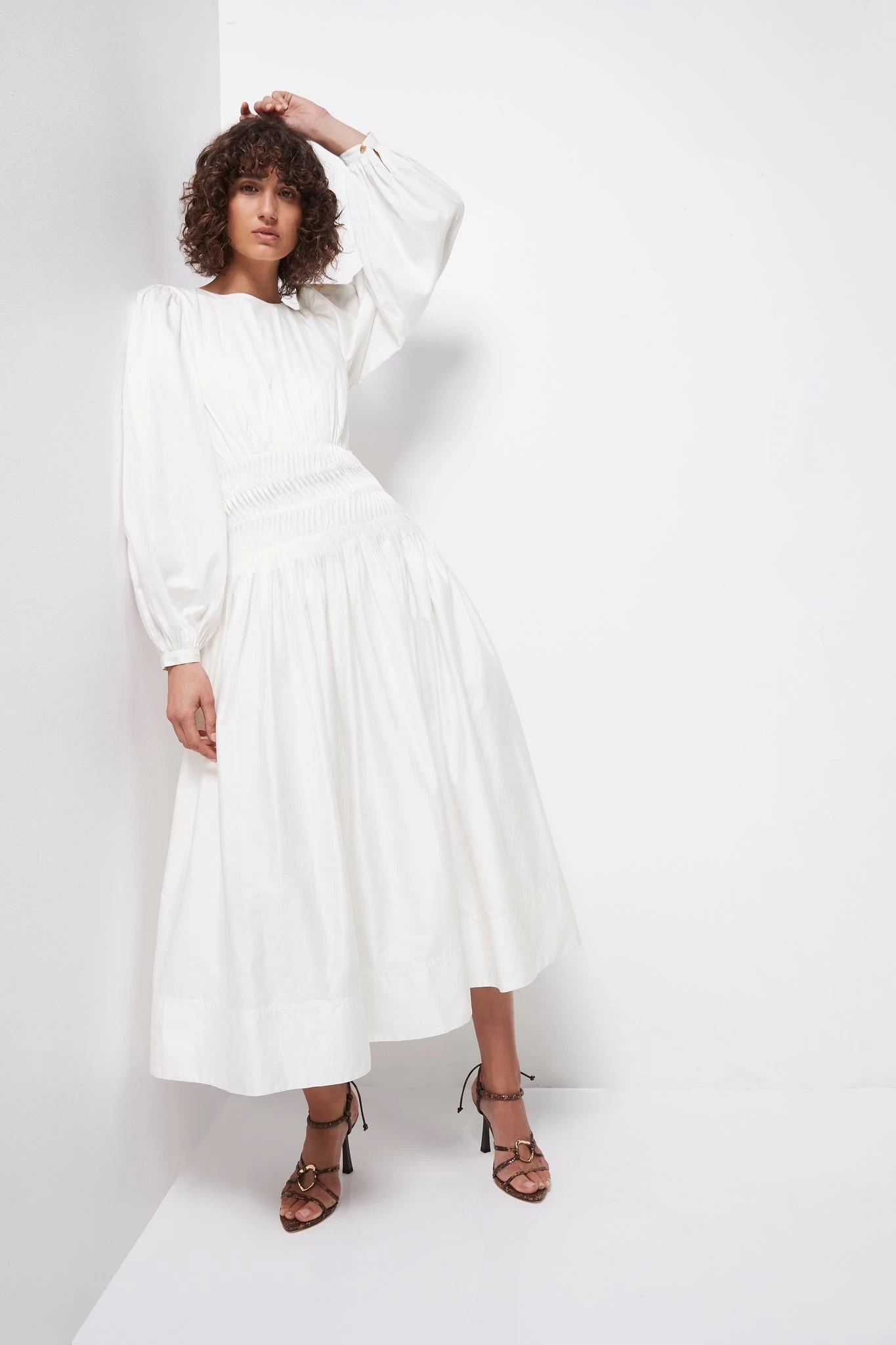 Tidal Tucked Midi Dress 4 Tidal Tucked Midi Dress - Image 4
