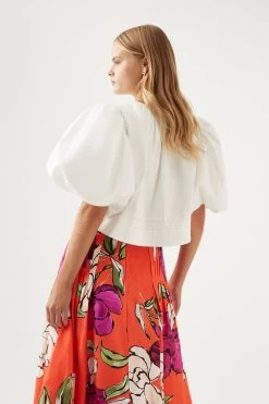 Ney Pin Tuck Detail Top -Aje S7 22RE1020 IVRY Ney Pin Tuck Detail Top 22794 Aje D1 0473