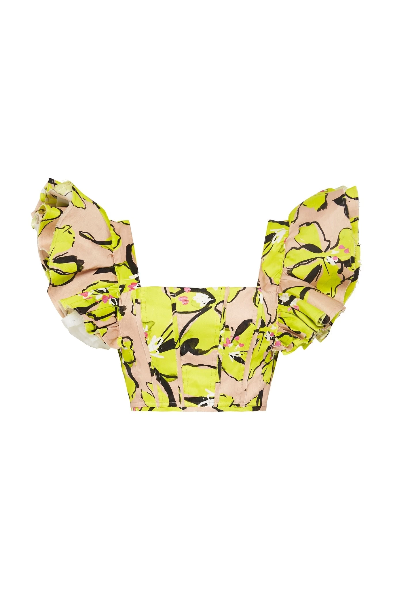 Pelicano Citrus Bloom Frill Cropped Top 2 Pelicano Citrus Bloom Frill Cropped Top - Image 2
