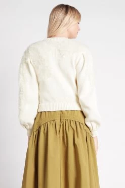 Dominique Knit Jumper -Aje S71 21SS1131 WHITE WHITEDominiqueKnitJumperWHITE WHITE 22114 AjeAthletica 0200