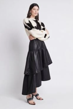 Idyllic Skirt -Aje S74 21SS4025 Idyllic Skirt Black 21490 Aje 42726 fullshot