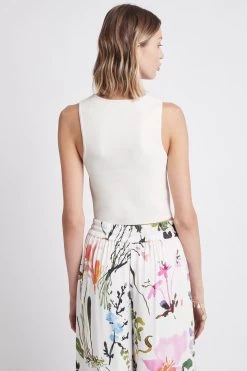 Willow Logo Knit Tank Top -Aje S74 22SU1434 ElmKnitTankTop IVORY 21659 Aje 48104